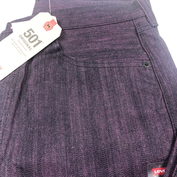 Levi’s Men’s Jeans Purple and Pink - 501 Original - Picture 4 of 6